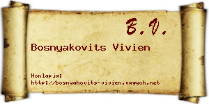 Bosnyakovits Vivien névjegykártya