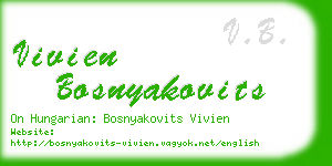 vivien bosnyakovits business card